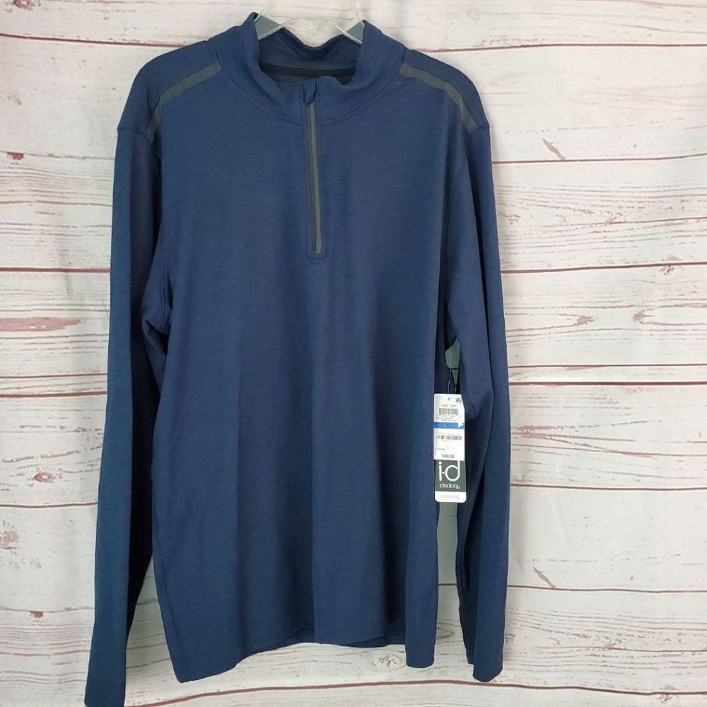 NWT I-D Ideology 1/4 Zip Pullover Long Sleeve Knit Top Shirt Size XL
